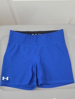 Under Armour | Women's Royal Blue Compression Shorty Athletic Bike Run Shorts.